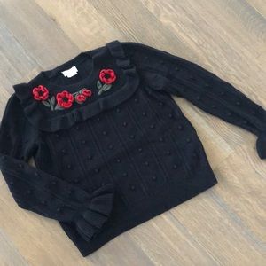 Kate Spade crocheted poppy sweater